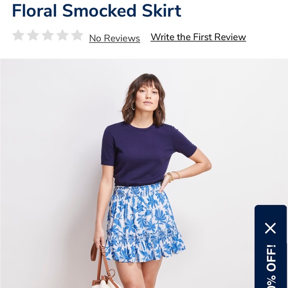 NWT VV floral smock skirt- size 4 - Picture 4 of 4